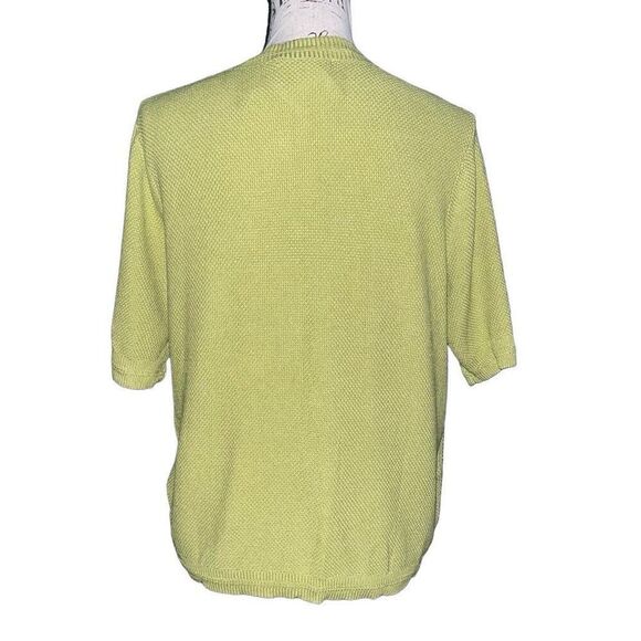 Pretty Garden Short Sleeve Crew Neck Ribbed Knit Blouse Top Cardigans small NWT - Picture 3 of 8